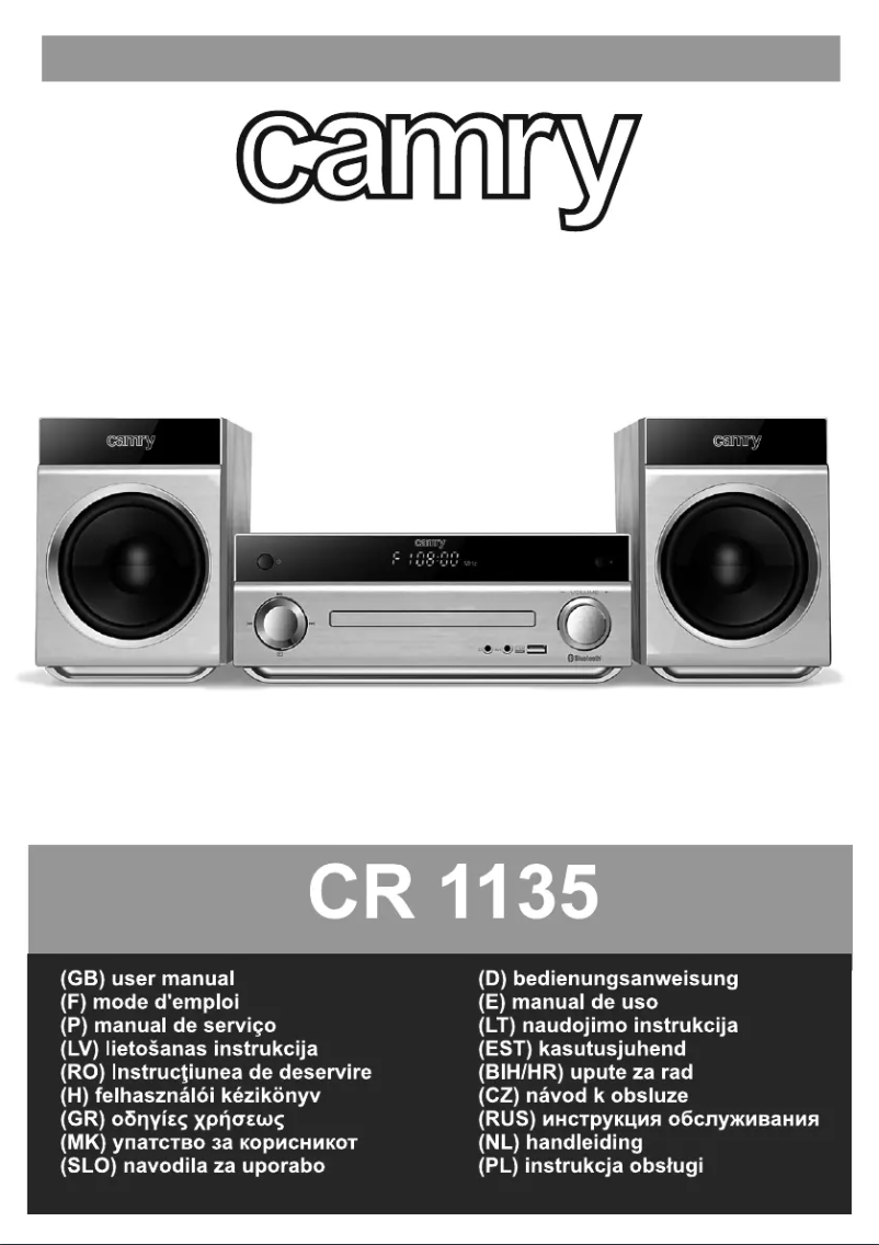 Image de la première page du manuel de l'appareil CR 1135