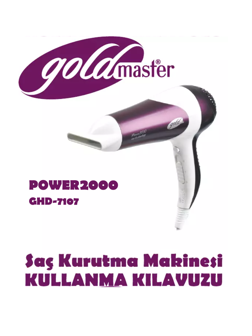 Page 1 de la notice Manuel utilisateur GoldMaster Power 2000 GHD-7107