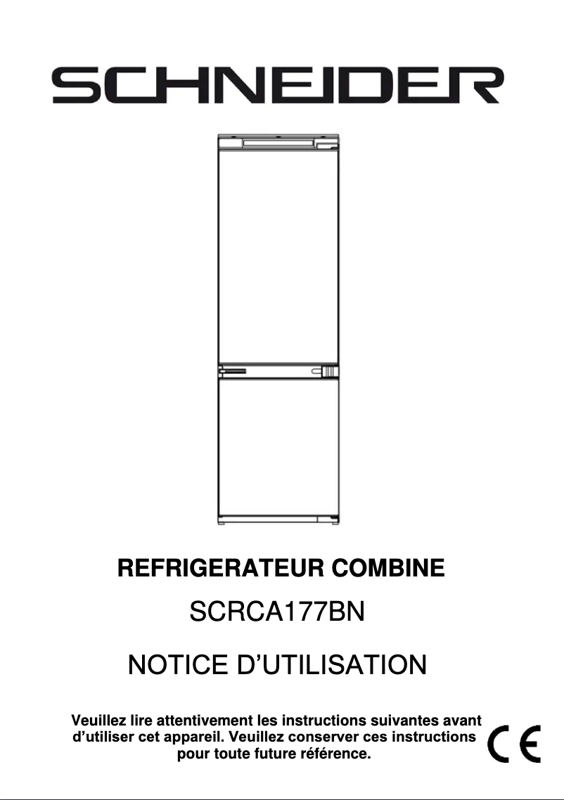 Image de la première page du manuel de l'appareil SCRCA177BN