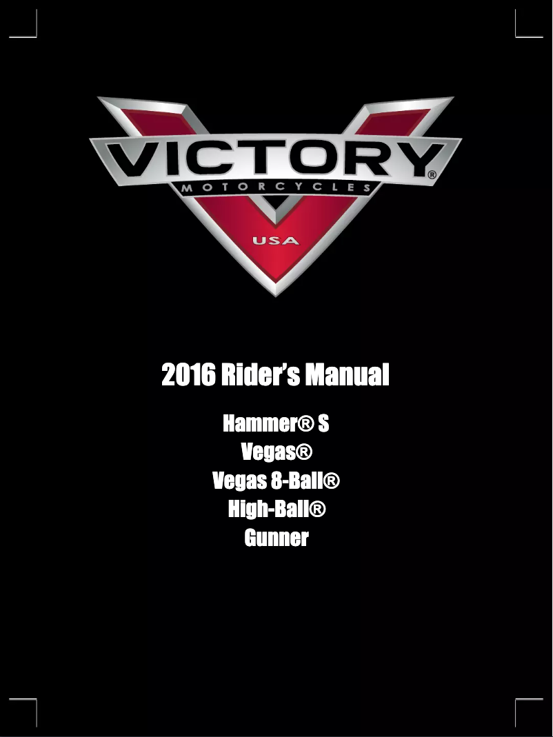 Image de la première page du manuel de l'appareil Vegas (2016)
