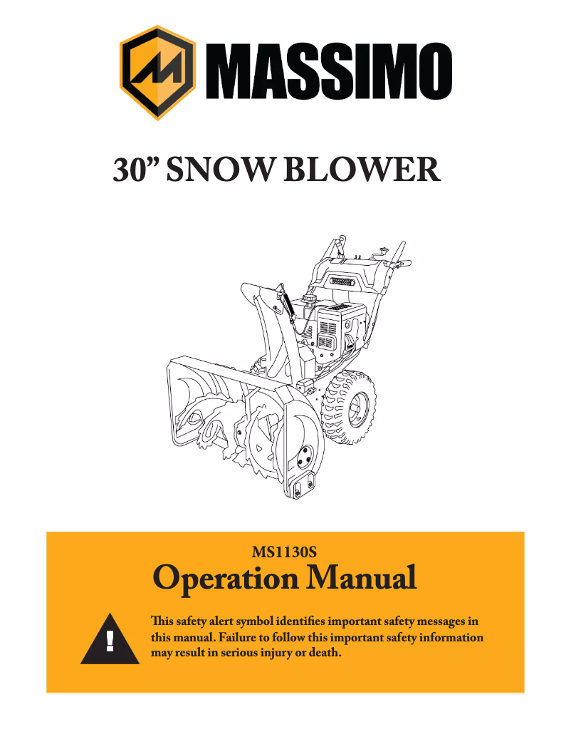 Page 1 de la notice Manuel utilisateur Massimo MS1130S