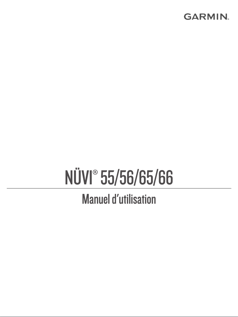 Page 1 de la notice Manuel utilisateur Garmin nuvi 56LMT