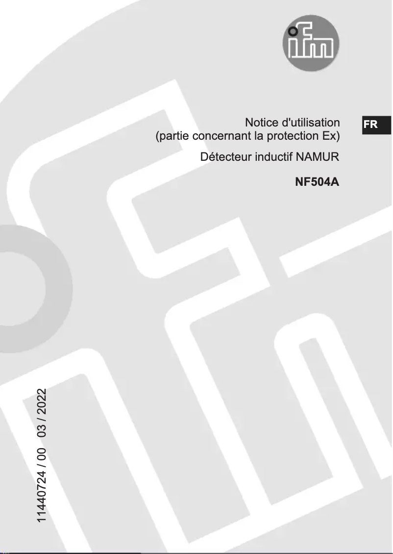 Image de la première page du manuel de l'appareil NF504A