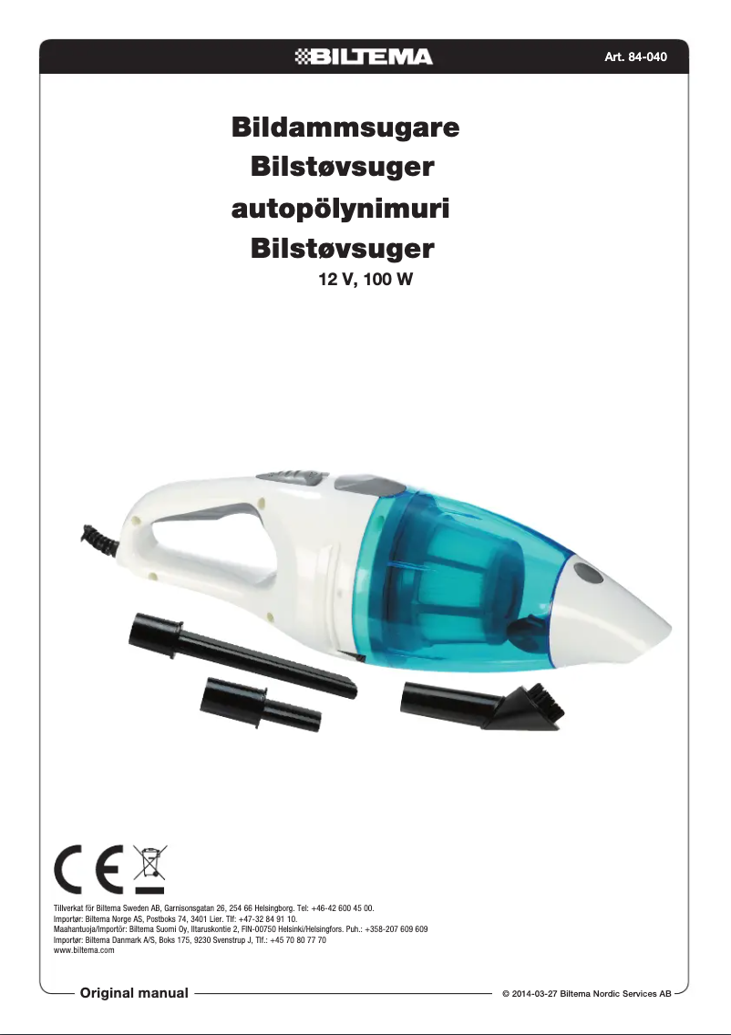 Image de la première page du manuel de l'appareil 84-040