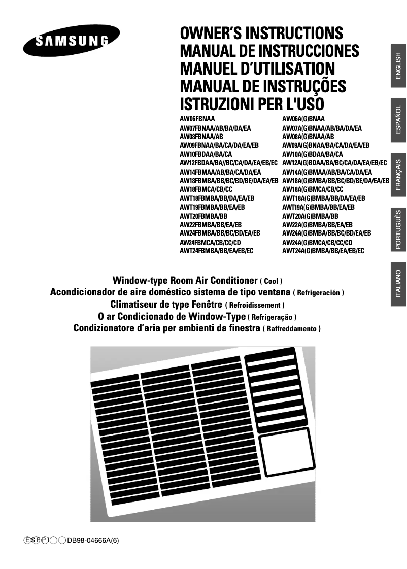 Page n°1 - Manuel utilisateur Samsung AW07AANEC