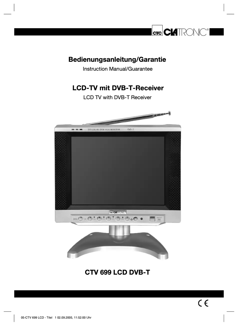 Imagen de la primera página del manual del dispositivo CTV 699 LCD DVB-T