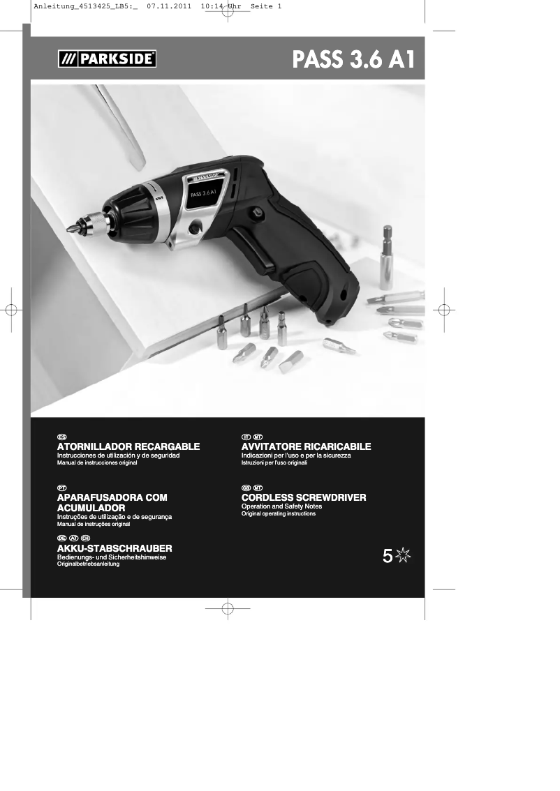 Image de la première page du manuel de l'appareil PASS 3.6 A1