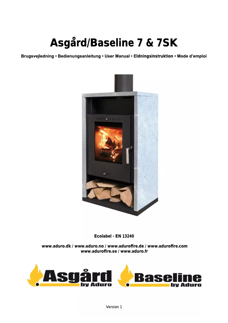 Page 1 de la notice Manuel utilisateur Aduro Asgard 7