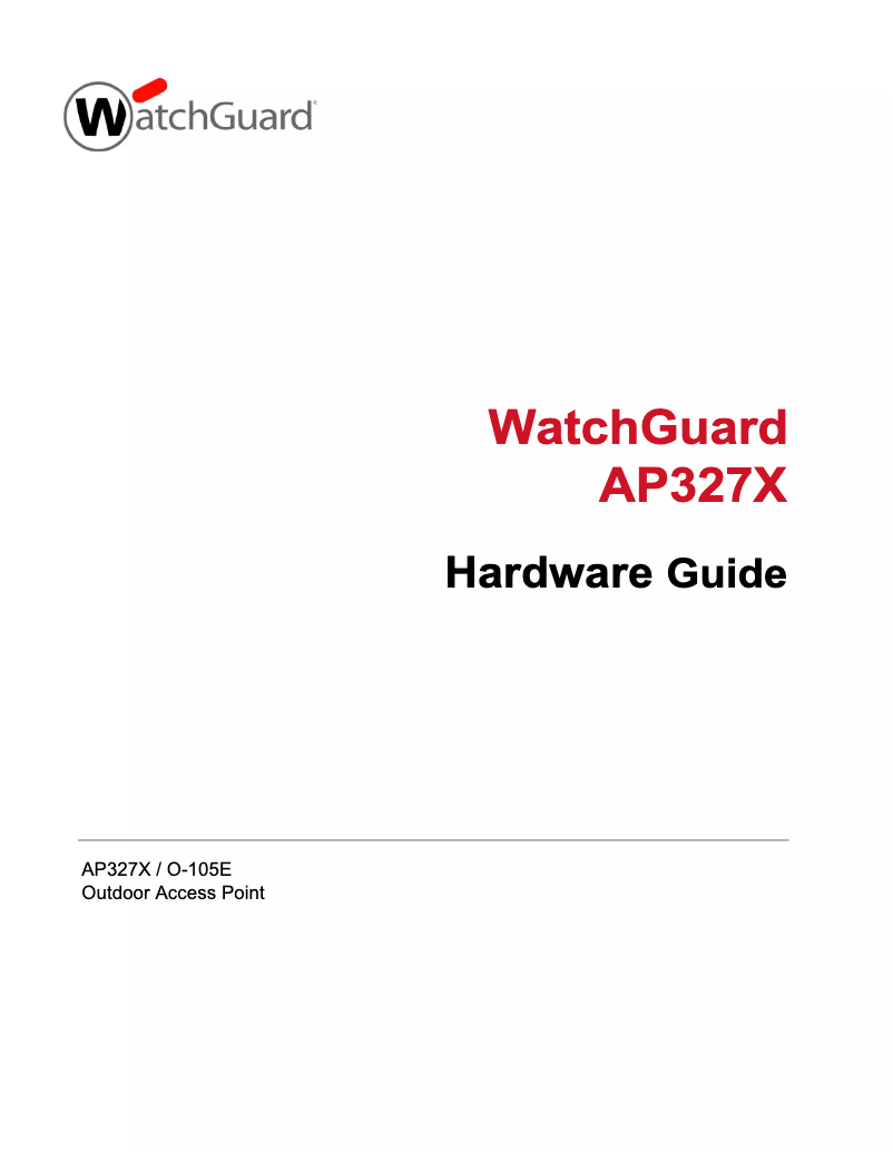 Página 1 del manual Manual de usuario WatchGuard AP327X