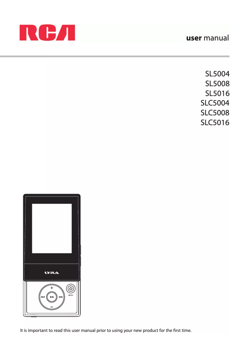 Image de la première page du manuel de l'appareil SL5008