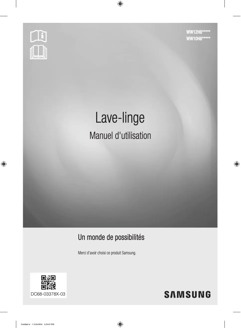 Page n°1 - Manuel utilisateur Samsung WW12H8420EX