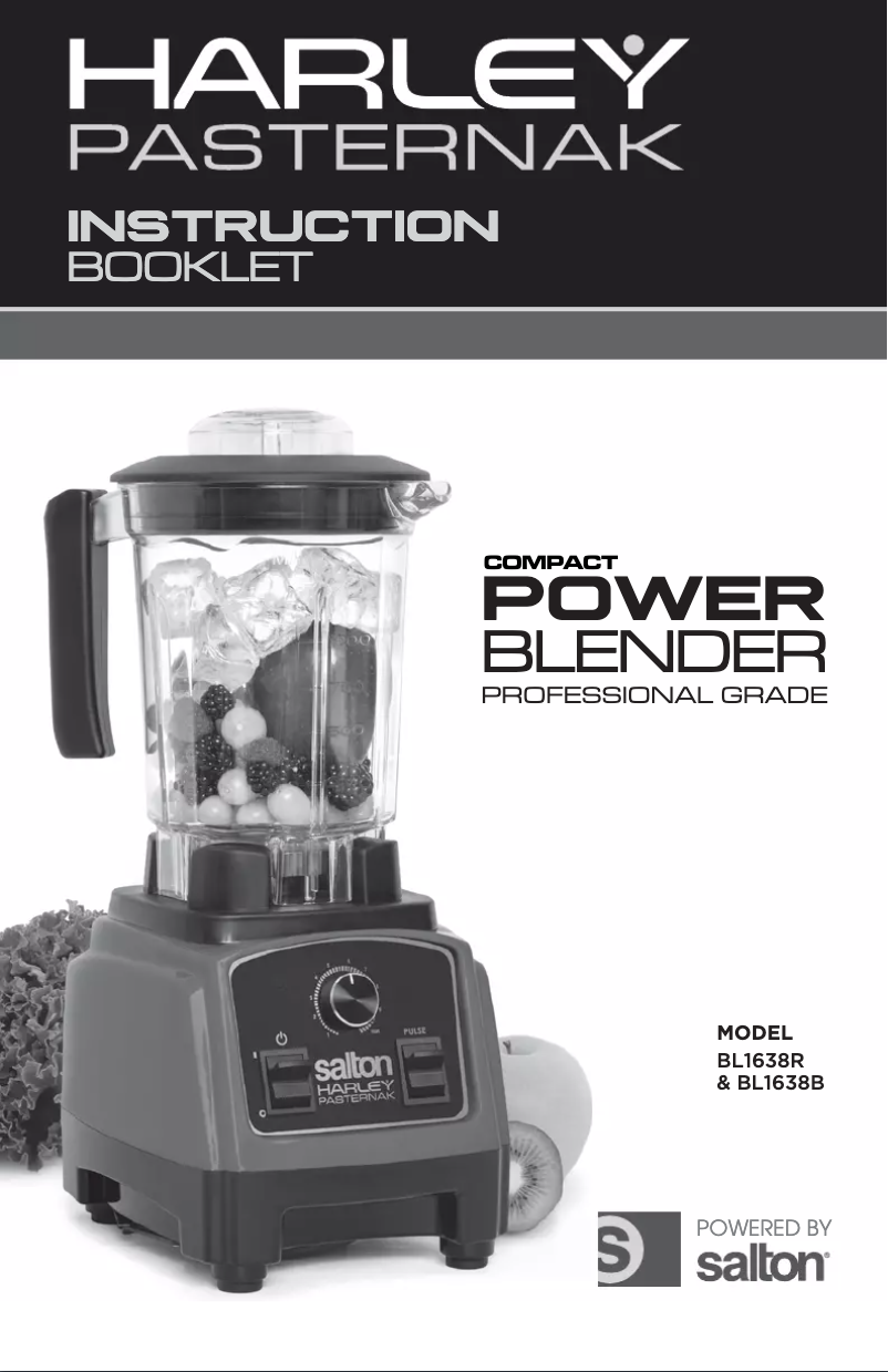 Page n°1 - Manuel utilisateur Harley Pasternak BL1683