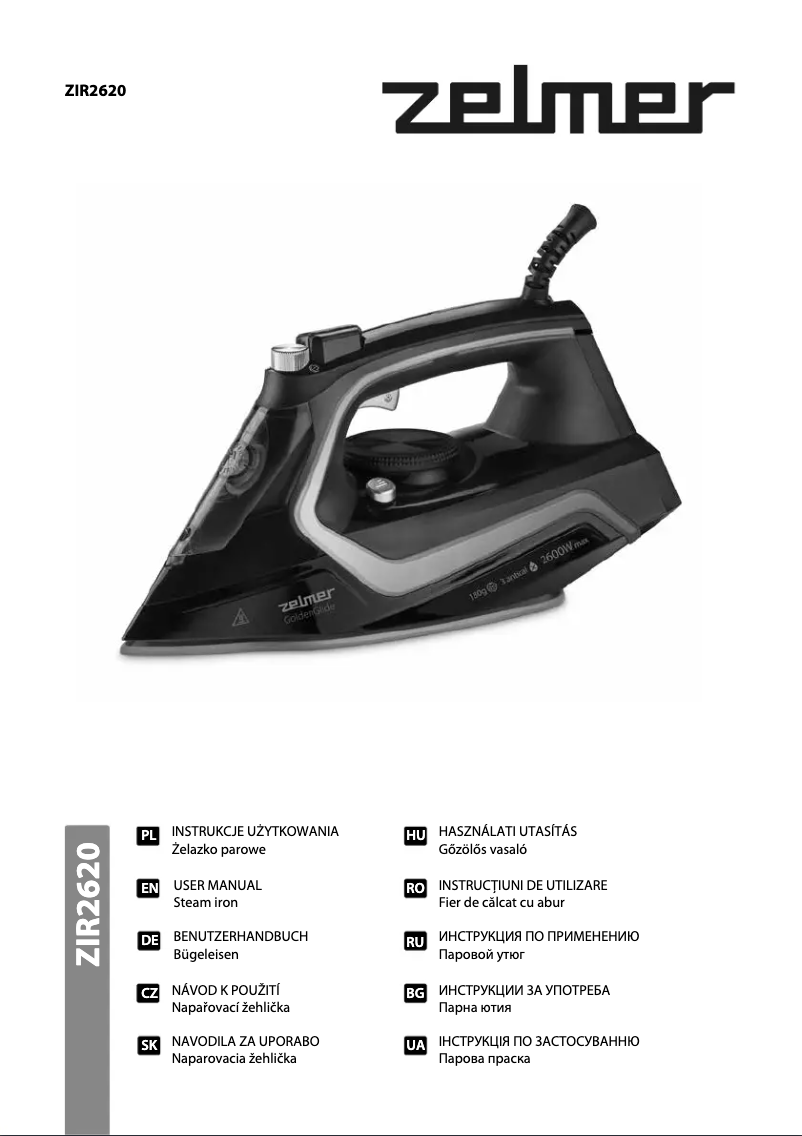 Page 1 de la notice Manuel utilisateur Zelmer GoldenGlide ZIR2620