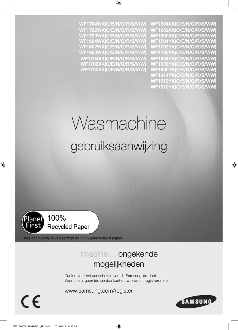 Page n°1 - Manuel utilisateur Samsung WF1704YK