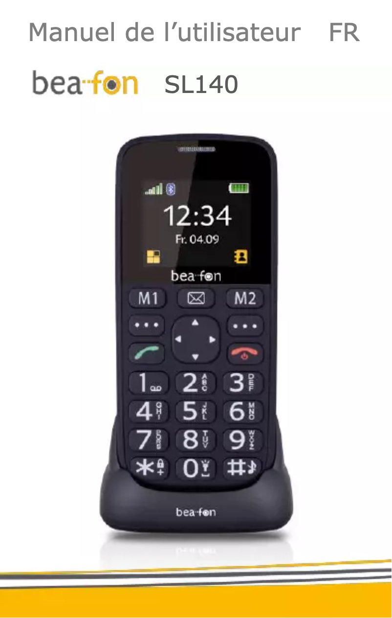 Page 1 de la notice Manuel utilisateur Bea-fon SL140