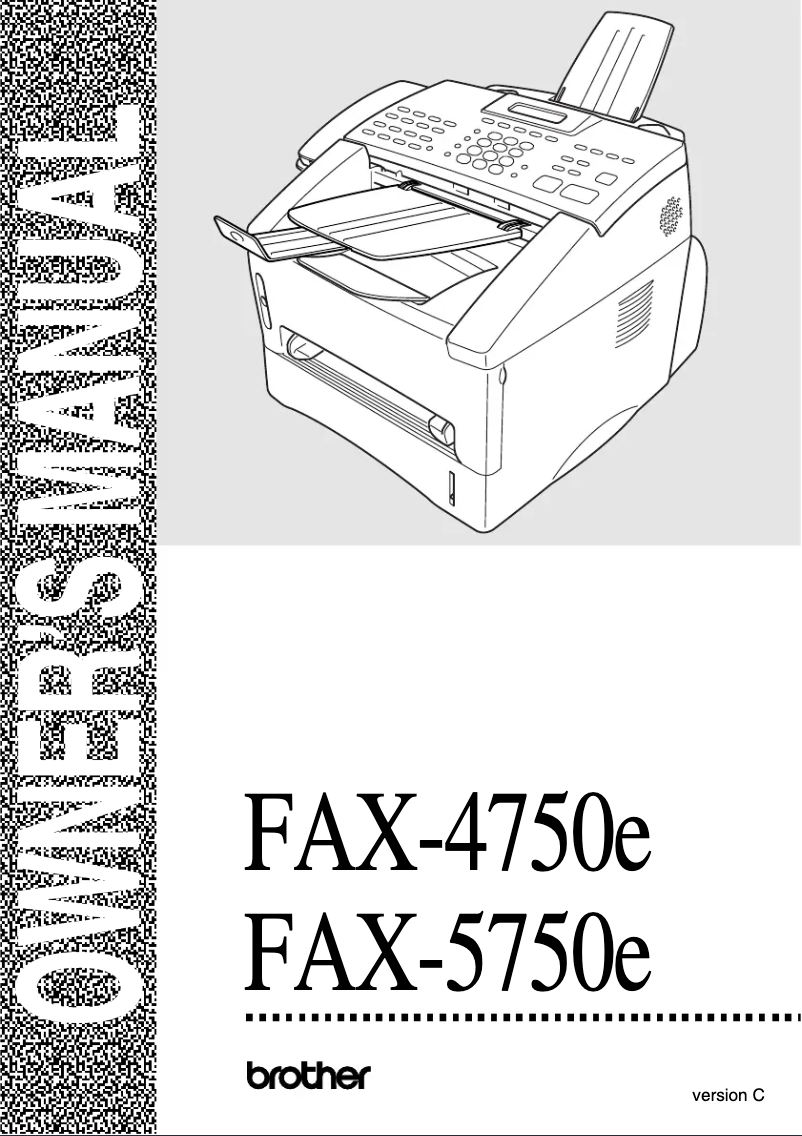 Page n°1 - Manuel utilisateur Brother FAX-5750e