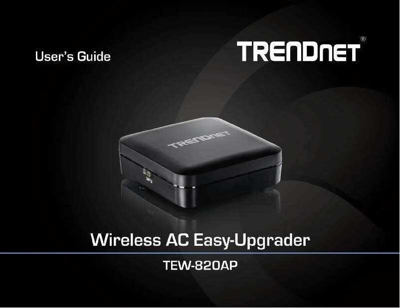 Image de la première page du manuel de l'appareil TEW-820AP