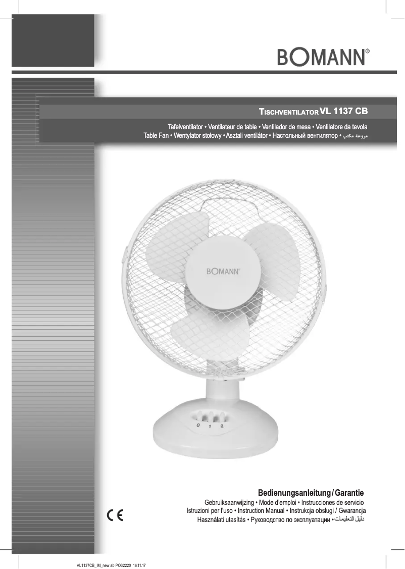 Page 1 de la notice Manuel utilisateur Bomann VL 1137 CB