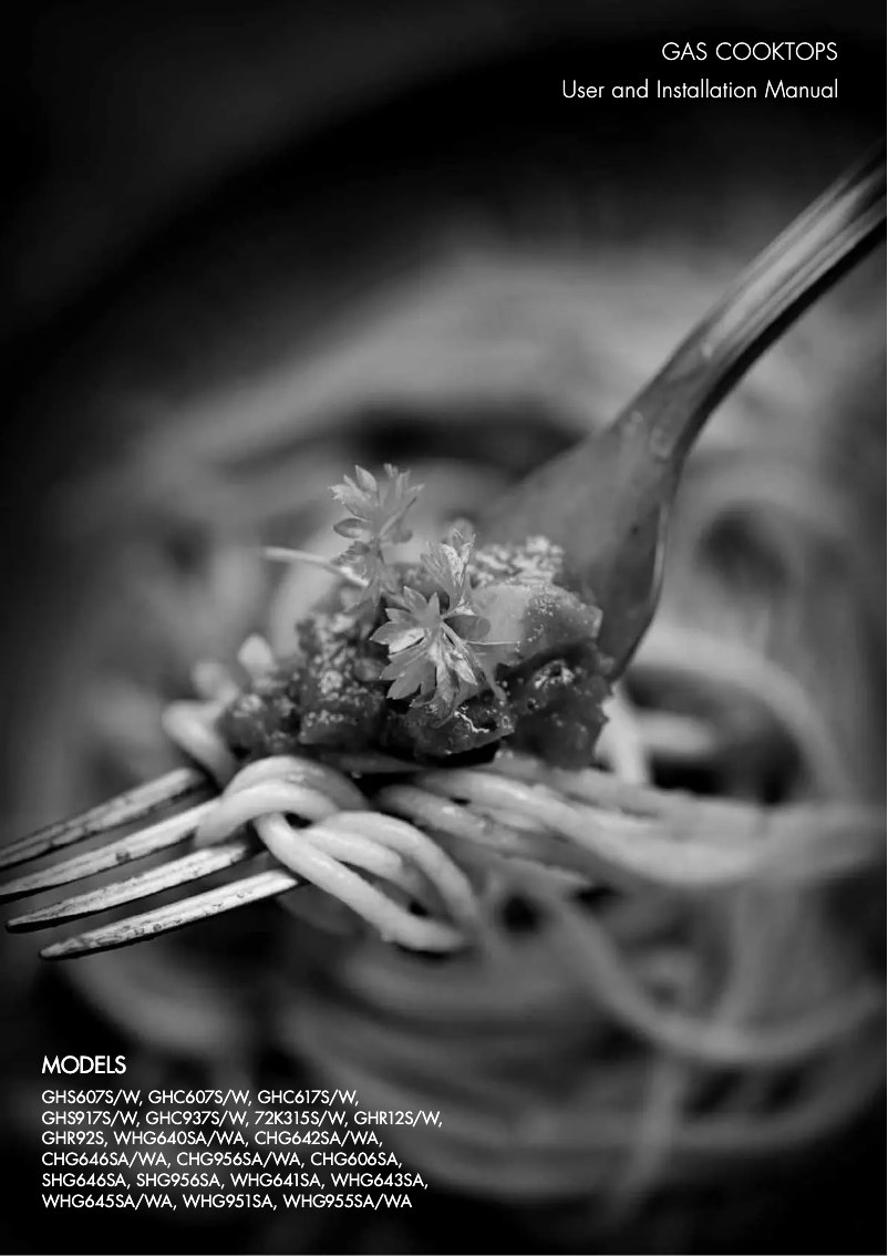 Page n°1 - Manuel utilisateur Chef GHS607W
