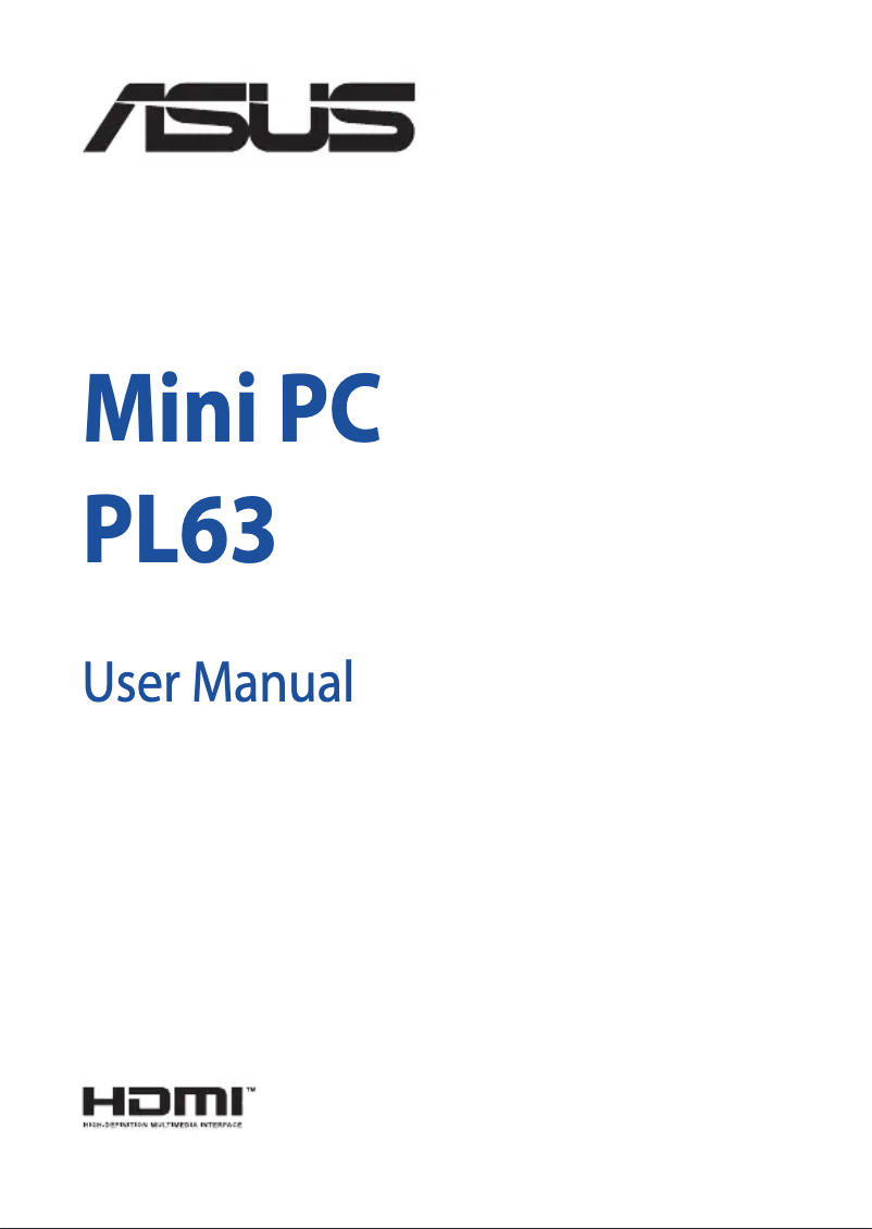 Page 1 de la notice Manuel utilisateur Asus PL63