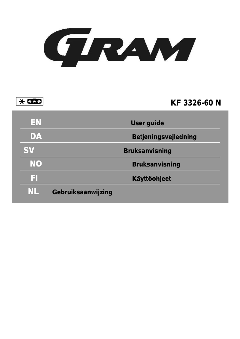 Página 1 del manual Manual de usuario Gram KF 3326-60 N