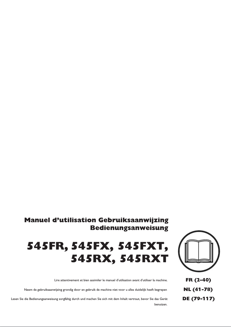 Page 1 de la notice Manuel utilisateur Husqvarna 545FR