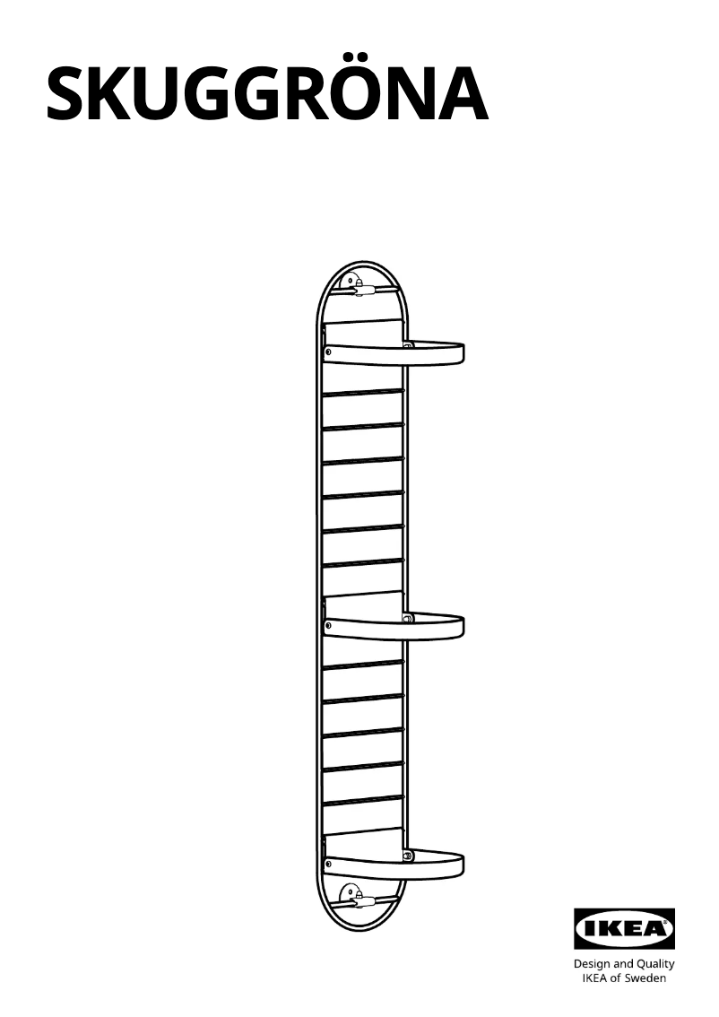 Page 1 de la notice Manuel utilisateur Ikea SKUGGRÖNA 105.620.14