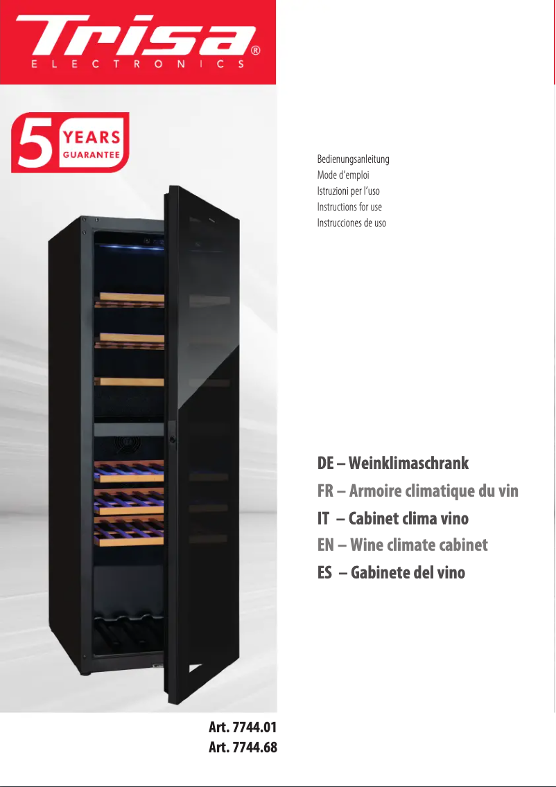 Page 1 de la notice Manuel utilisateur Trisa 7744