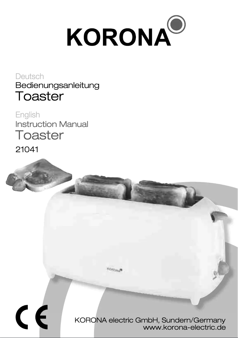 Page 1 de la notice Manuel utilisateur Korona 21041