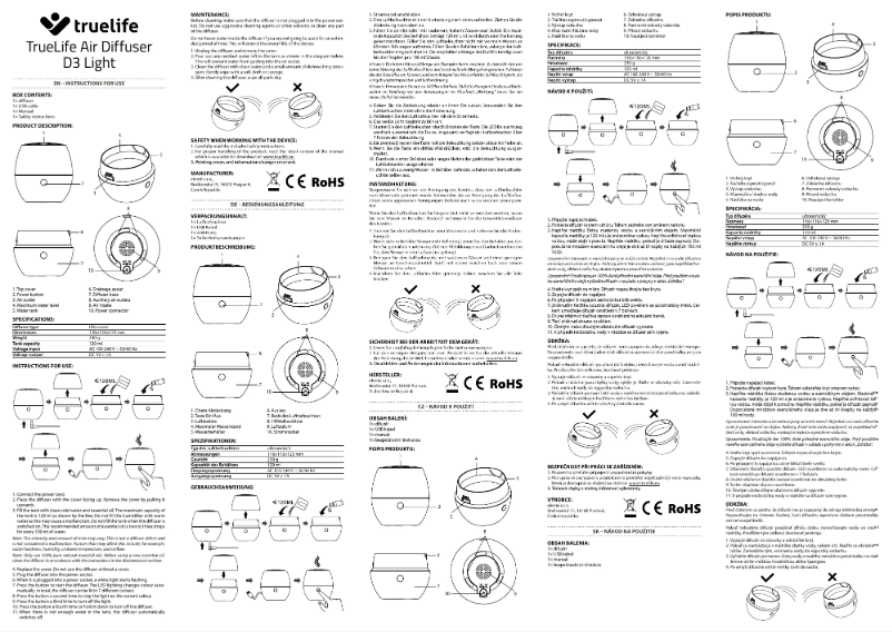 Image de la première page du manuel de l'appareil AIR Diffuser D3 Light