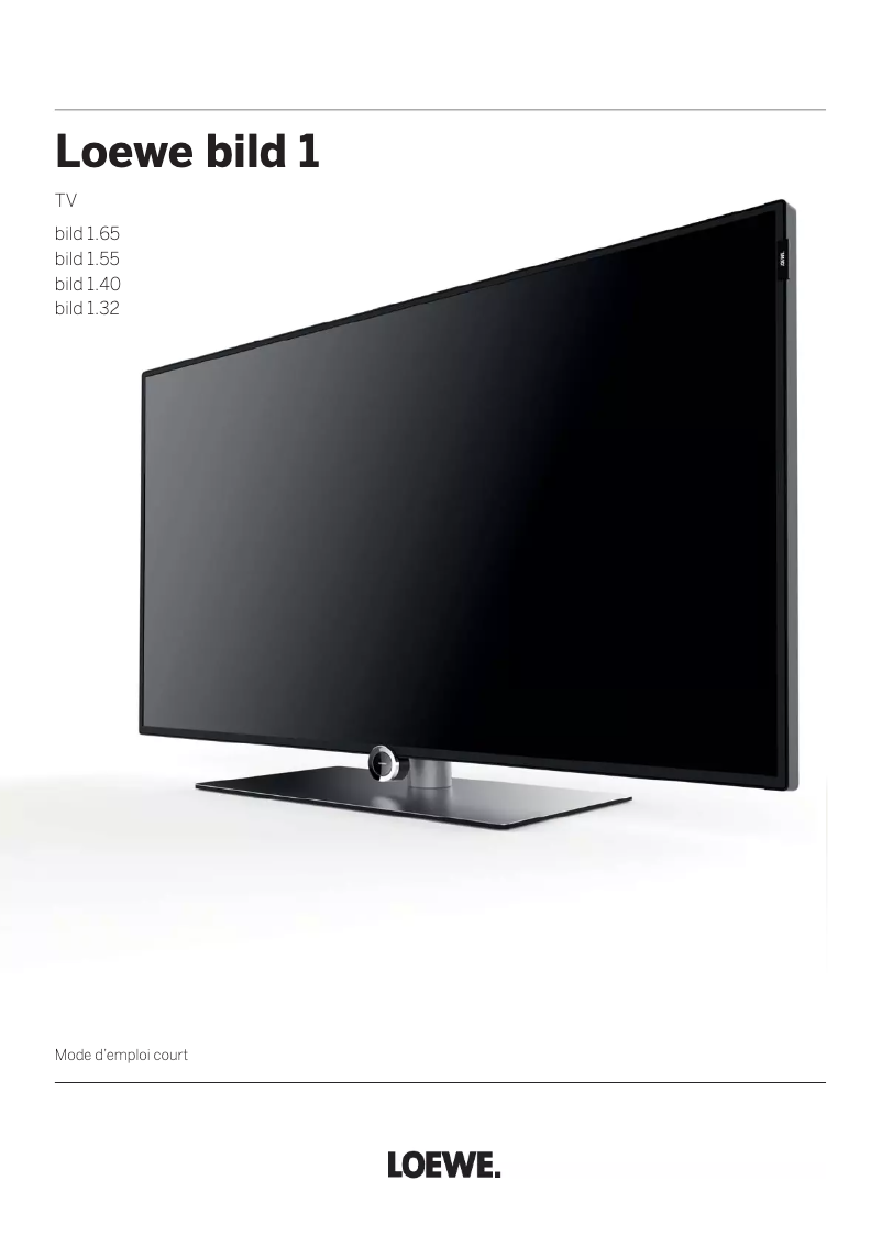 Page n°1 - Manuel utilisateur Loewe BILD 1.65