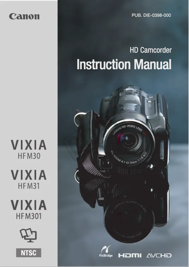 Page n°1 - Manuel utilisateur Canon VIXIA HF M301