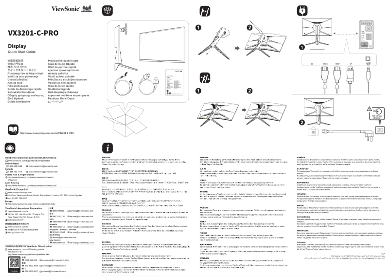 Página 1 del manual Guía de inicio rápido Viewsonic VX3201-C-PRO