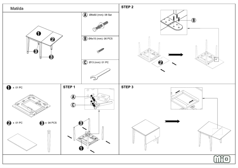 Image de la première page du manuel de l'appareil Matilda
