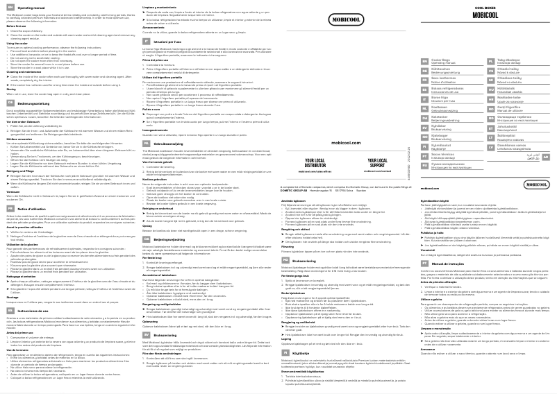 Page n°1 - Manuel utilisateur Mobicool MDA40