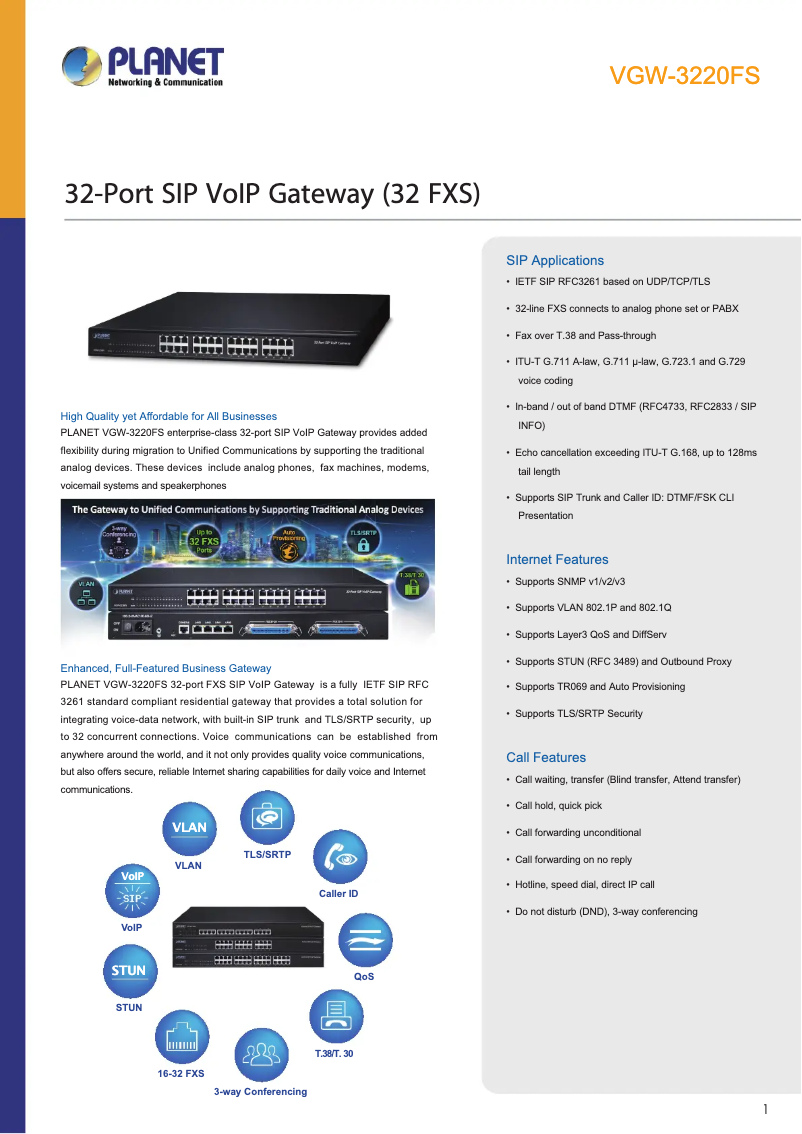 Image de la première page du manuel de l'appareil VGW-3220FS