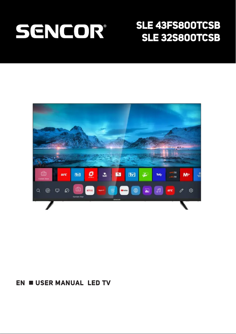 Página 1 del manual Manual de usuario Sencor SLE 32S800TCSB