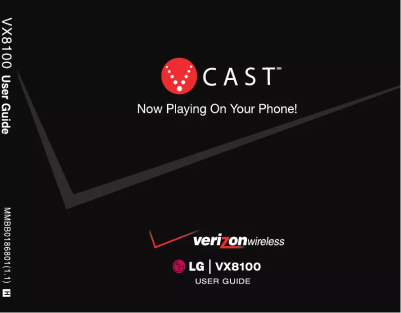 Page n°1 - Manuel utilisateur LG VX8100