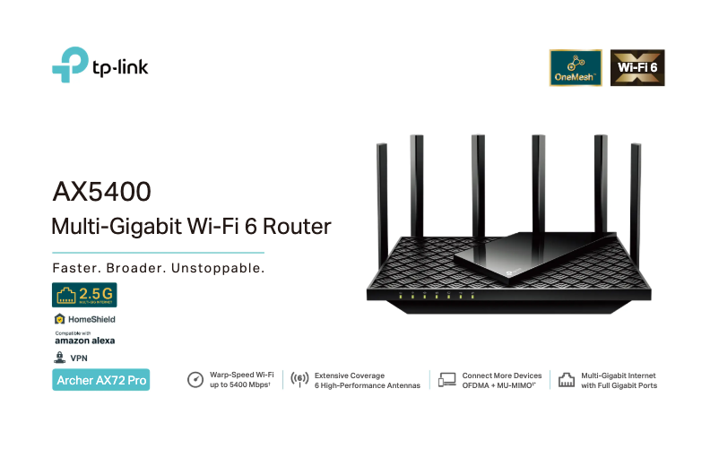 Page n°1 - Fiche technique TP-Link Archer AX72 Pro