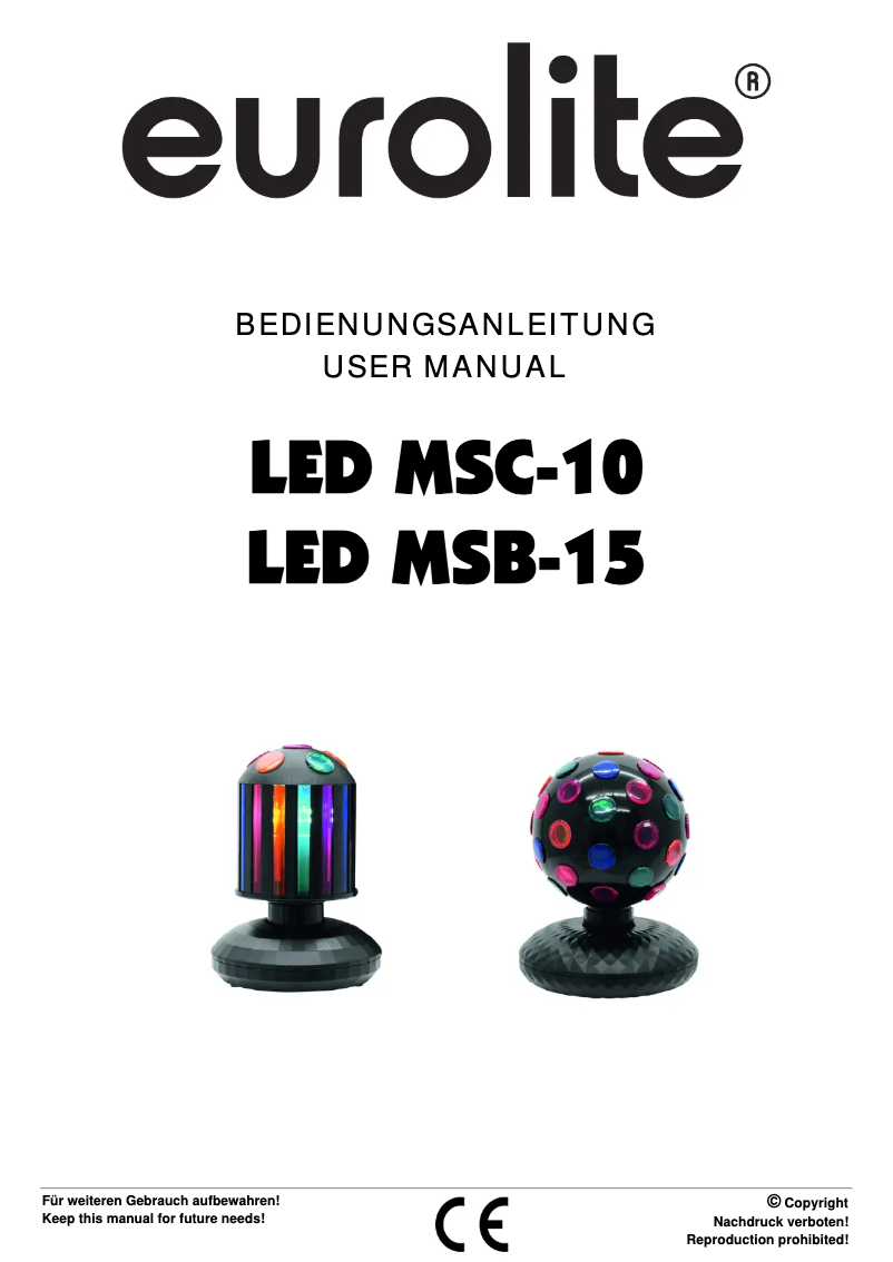 Imagen de la primera página del manual del dispositivo LED MSC-10