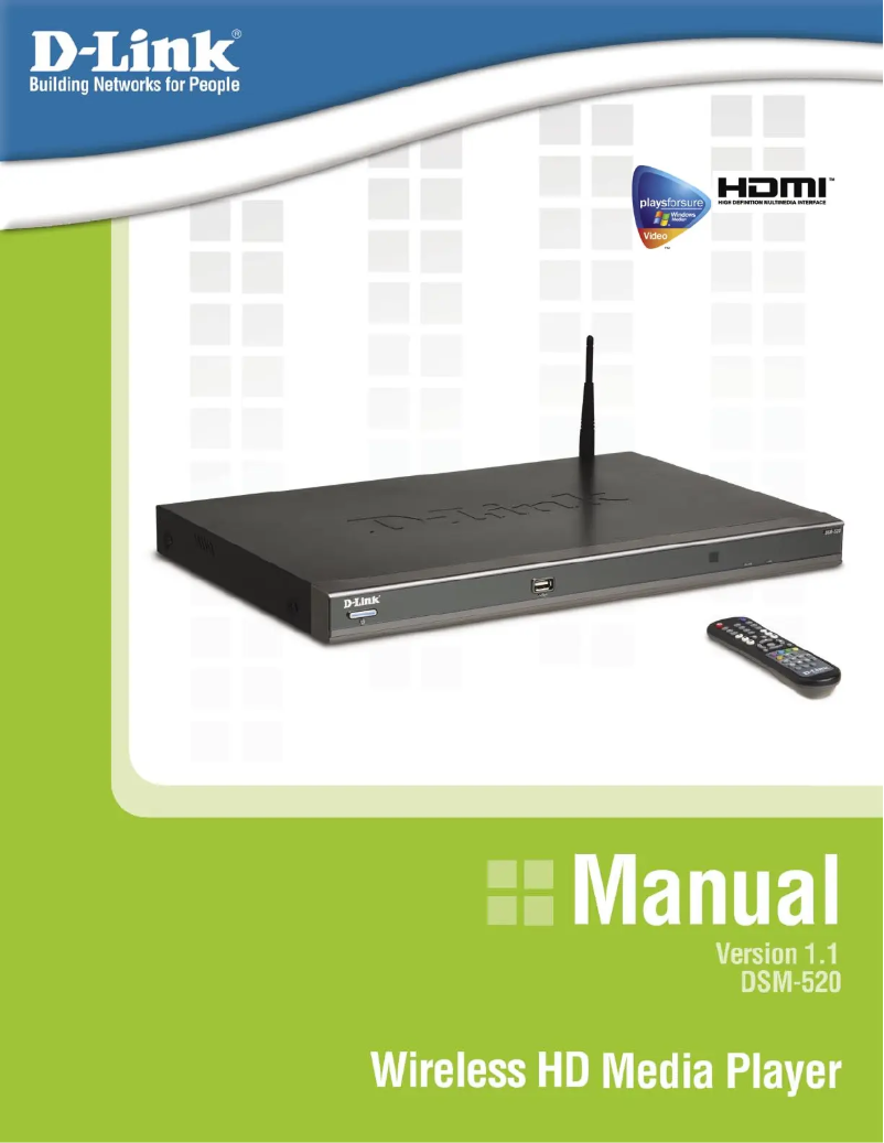 Page n°1 - Manuel utilisateur D-Link DSM-520