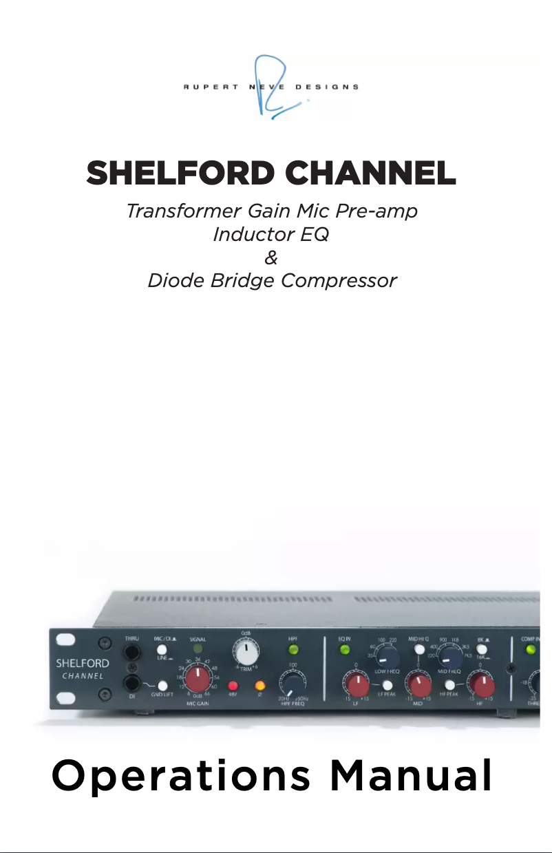 Page n°1 - Manuel utilisateur Rupert Neve Designs Shelford Channel