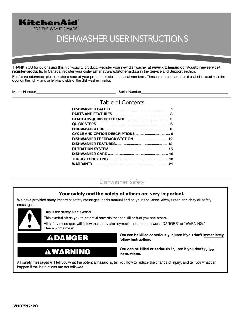 Page 1 de la notice Manuel utilisateur KitchenAid KDTM384EBS