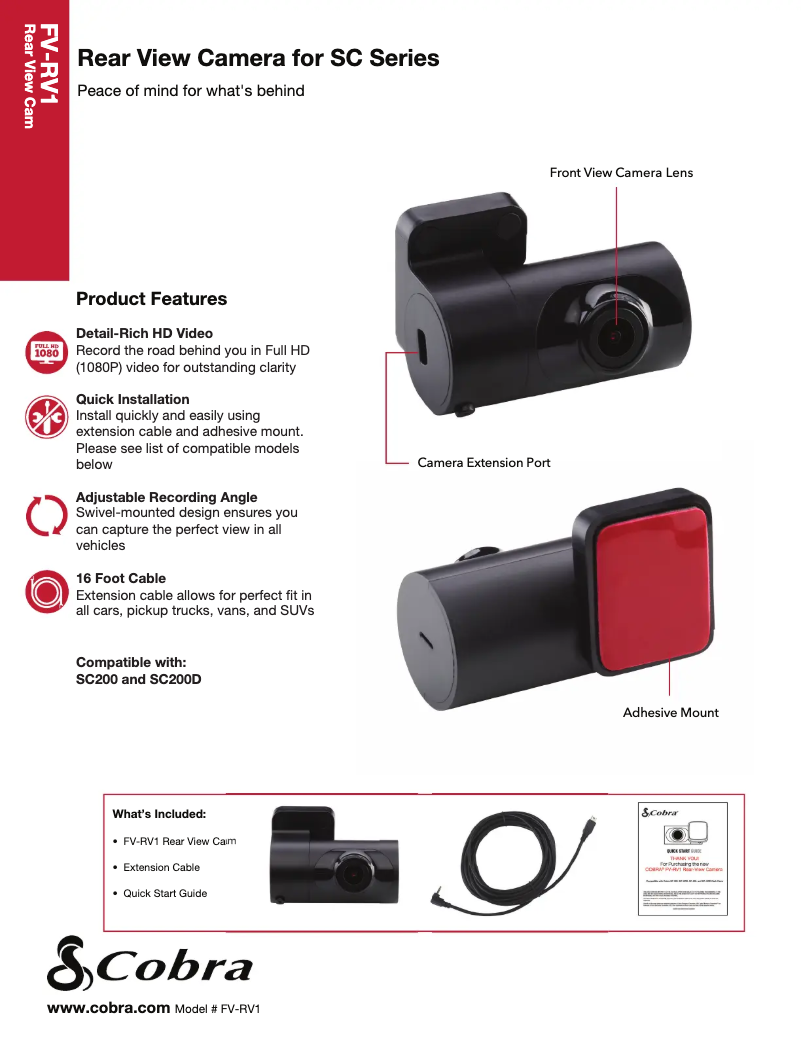 Imagen de la primera página del manual del dispositivo FV-RV1