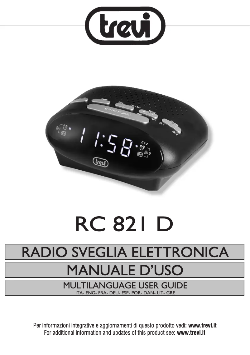 Image de la première page du manuel de l'appareil RC 821 D