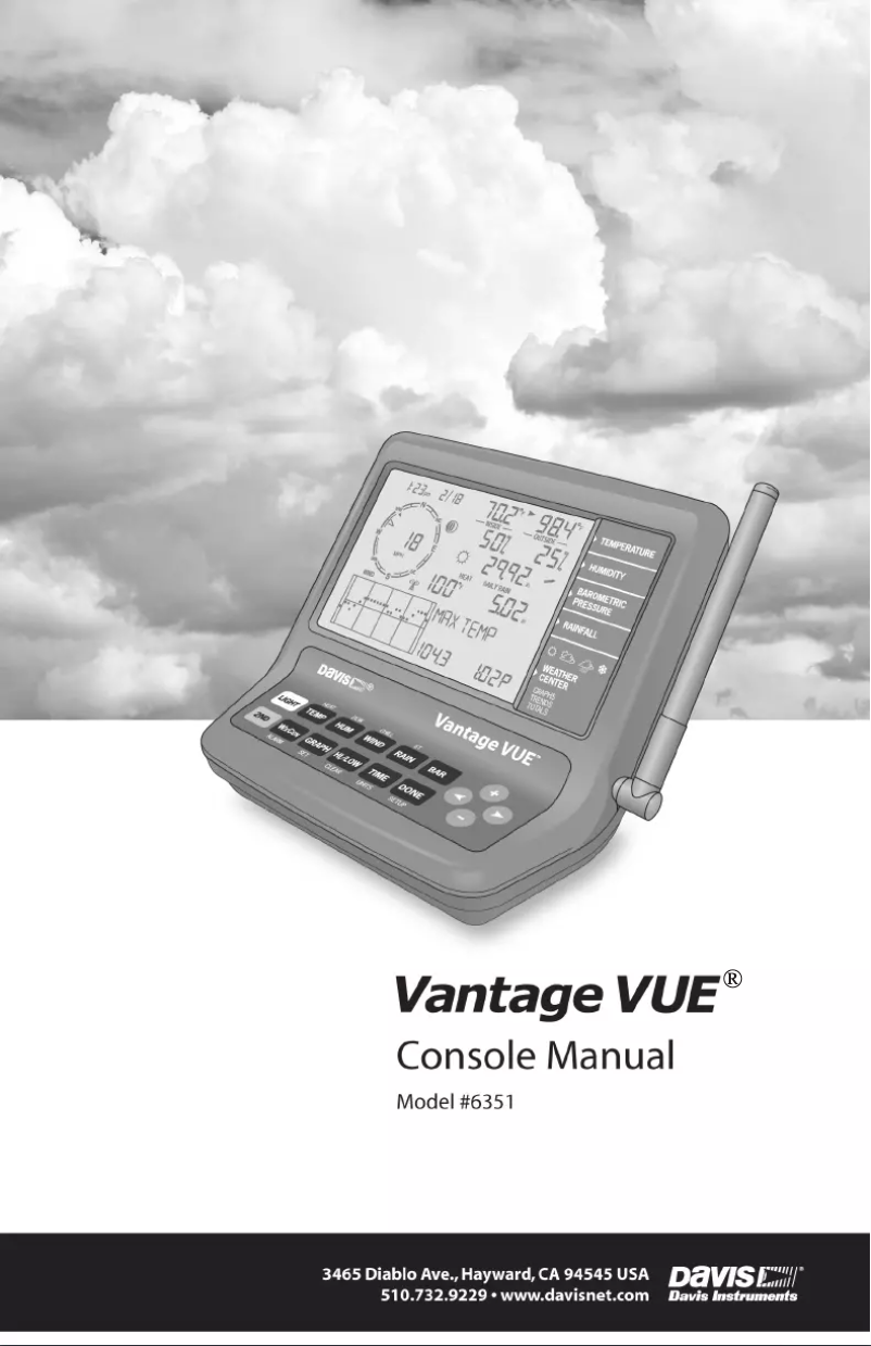 Page n°1 - Manuel utilisateur Davis Vantage Vue