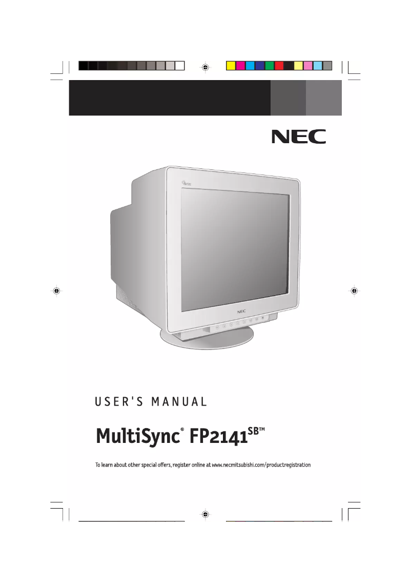 Page n°1 - Manuel utilisateur NEC MultiSync FP2141SB