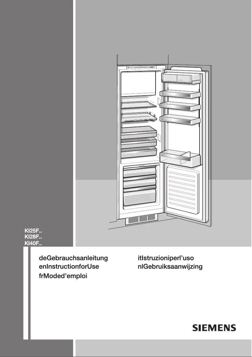 Page n°1 - Manuel utilisateur Siemens KI40FP60