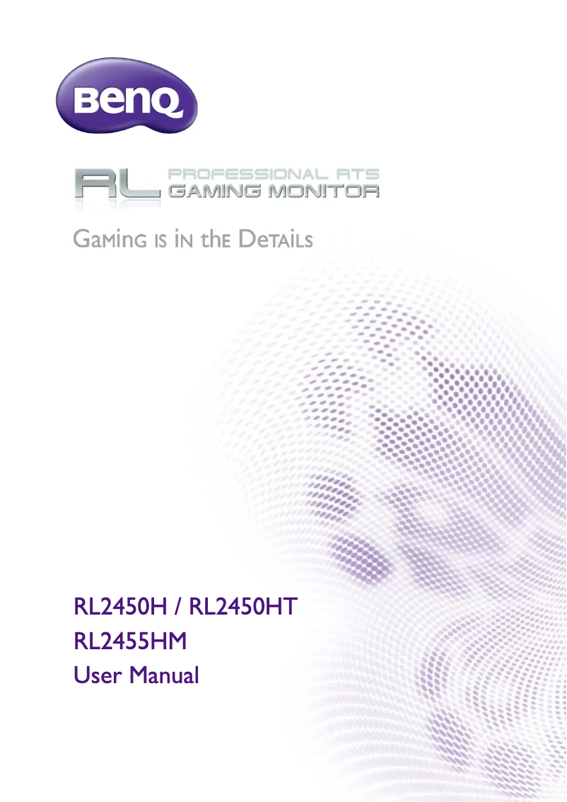 Page n°1 - Manuel utilisateur BenQ RL2450H