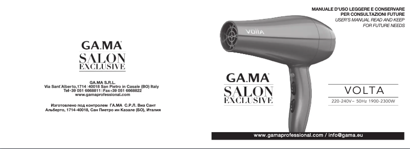 Image de la première page du manuel de l'appareil Volta